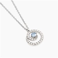 Collana Mabina Donna Sogni d'Oro in Argento Acquamarina sintetica 553861 - 553861